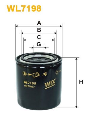 WIX FILTERS Eļļas filtrs WL7198